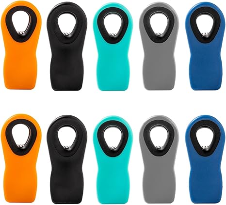 10-Pack Strong Magnetic Clips, Multipurpose Refrigerator Magnets with Grip Handles, Colorful Bag Clips/Note Holders